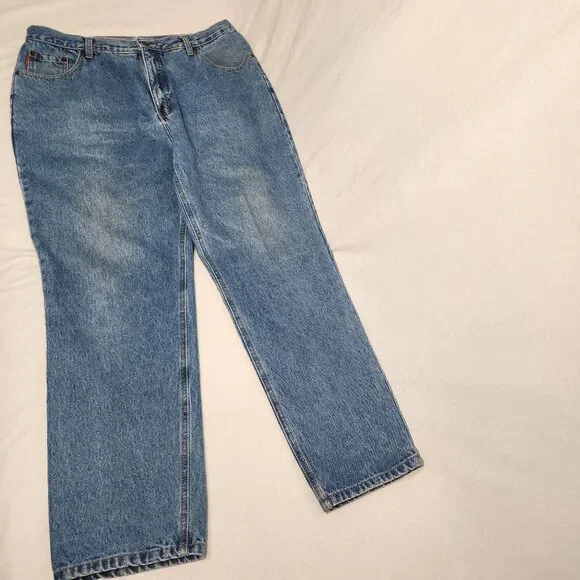 BUGLE BOY 750 Vintage Unisex Baggy Tapered Easy Fit Size 38W 32 IN Exc. Condit. - Picture 3 of 16